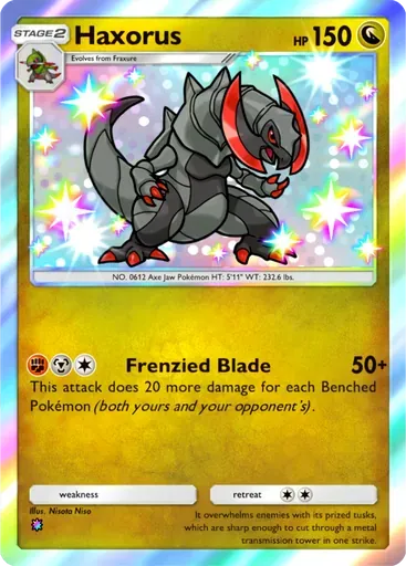 Haxorus card art (Mega Shine)