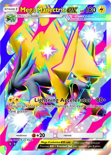 Mega Manectric ex card art (Mega Shine)