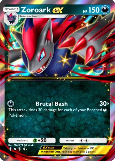 Zoroark ex card art (Pulsing Aura)