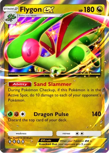 Flygon ex card art (Pulsing Aura)