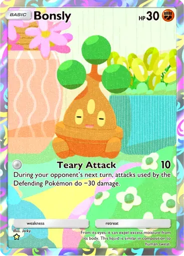 Bonsly card art (Pulsing Aura)