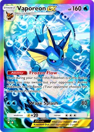 Vaporeon ex card art (Pulsing Aura)