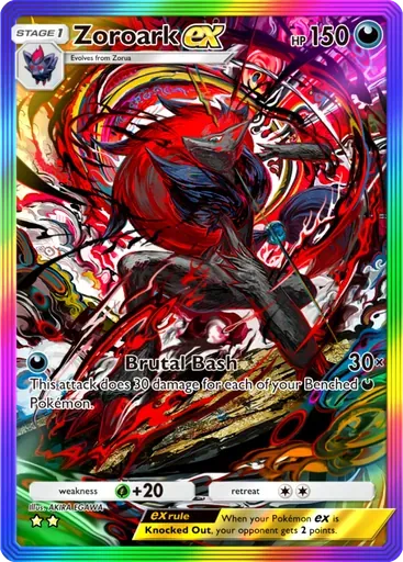 Zoroark ex card art (Pulsing Aura)