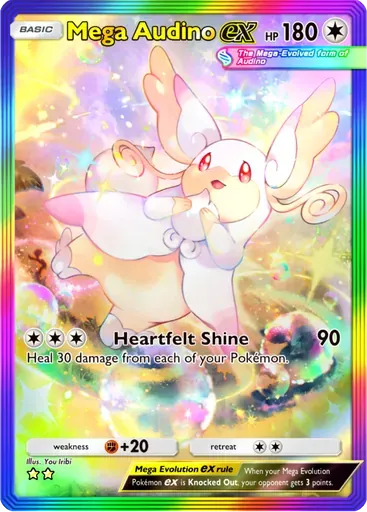 Mega Audino ex card art (Pulsing Aura)