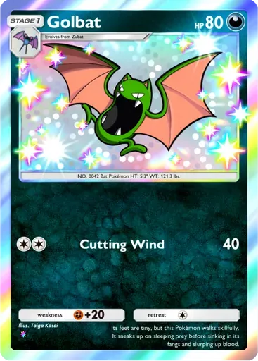 Golbat card art (Pulsing Aura)