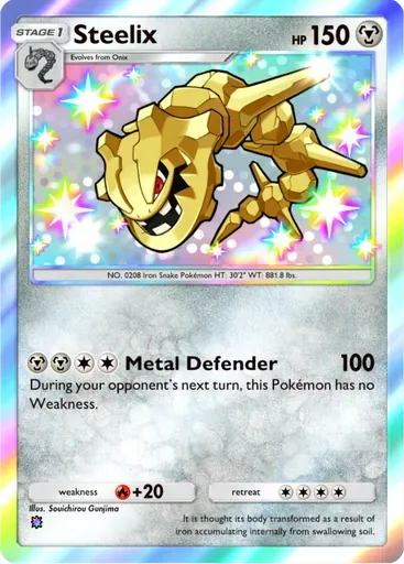 Steelix card art (Pulsing Aura)