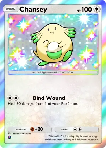Chansey card art (Pulsing Aura)