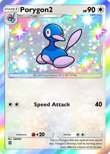 Porygon2 card art (Pulsing Aura)