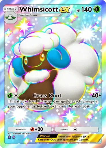 Whimsicott ex card art (Pulsing Aura)