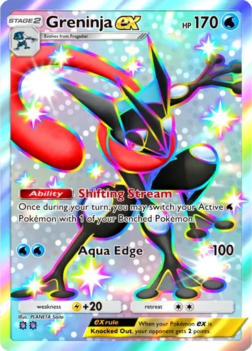 Greninja ex card art (Pulsing Aura)