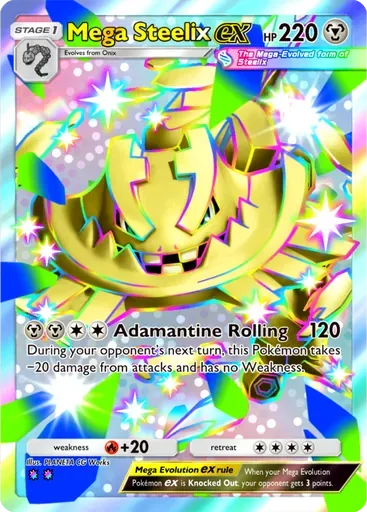 Mega Steelix ex card art (Pulsing Aura)