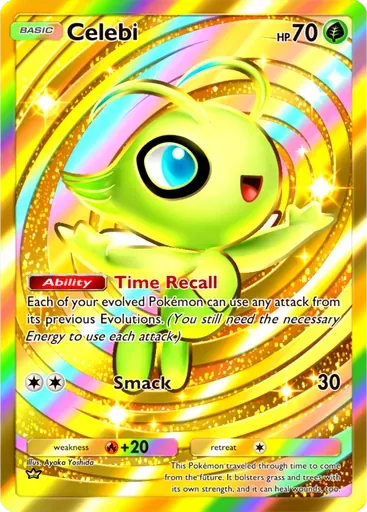 Celebi card art (Pulsing Aura)
