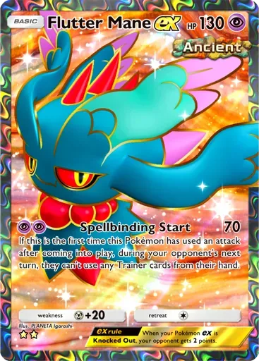 Flutter Mane ex card art (Paradox Drive)