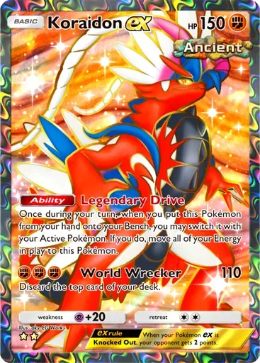 Koraidon ex card art (Paradox Drive)