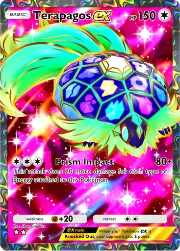 Terapagos ex card art (Paradox Drive)