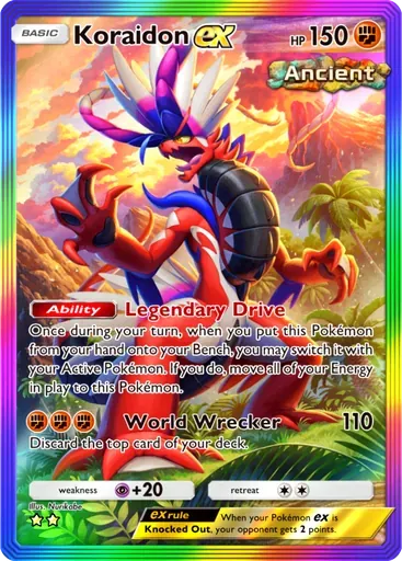 Koraidon ex card art (Paradox Drive)