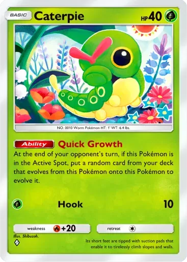 Caterpie card art (Everyday Wonders)