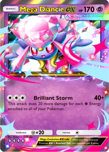 Mega Diancie ex card art (Everyday Wonders)