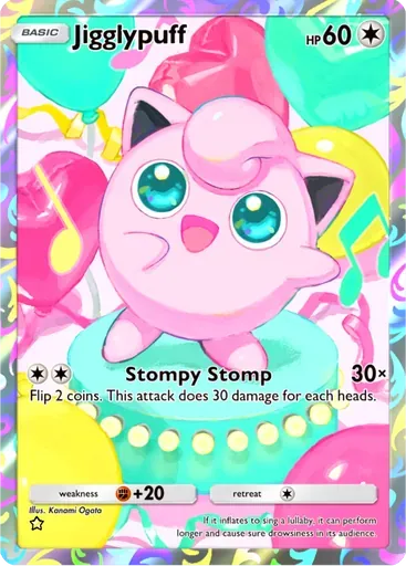 Jigglypuff card art (Everyday Wonders)