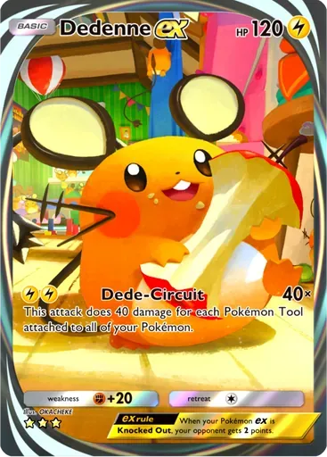 Dedenne ex card art (Everyday Wonders)