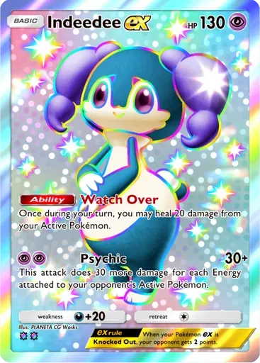 Indeedee ex card art (Everyday Wonders)