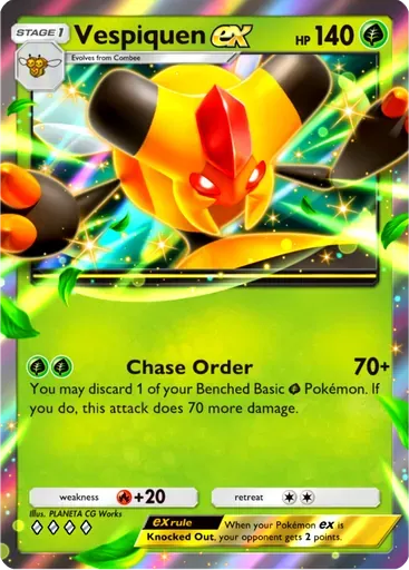 Vespiquen ex card art (Ruler of the Skies)