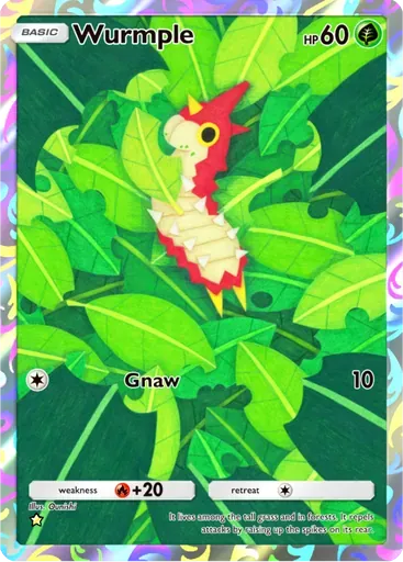 Wurmple card art (Ruler of the Skies)
