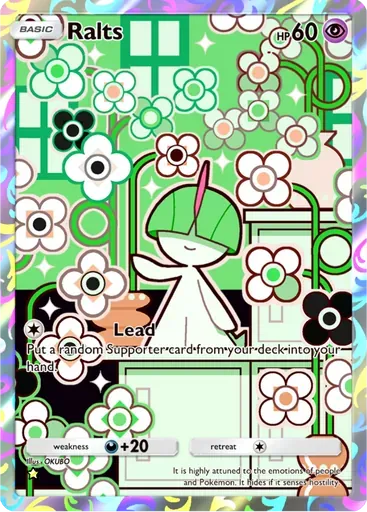 Ralts card art (Ruler of the Skies)