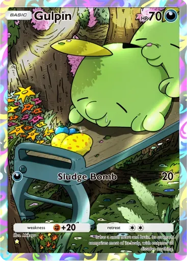 Gulpin card art (Ruler of the Skies)