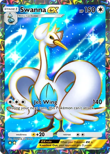 Swanna ex card art (Ruler of the Skies)