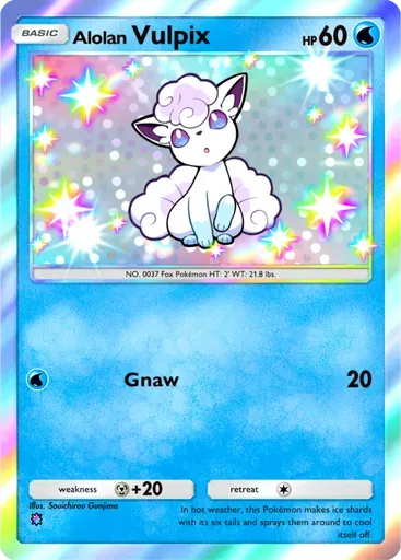 Alolan Vulpix card art (Ruler of the Skies)
