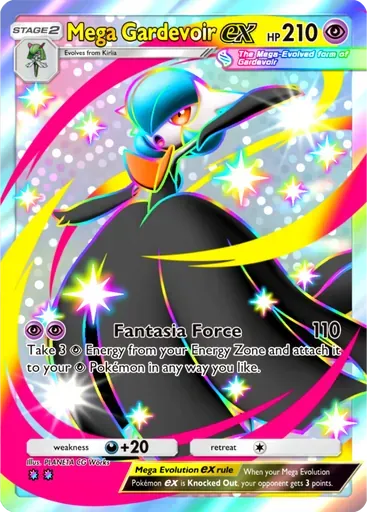Mega Gardevoir ex card art (Ruler of the Skies)