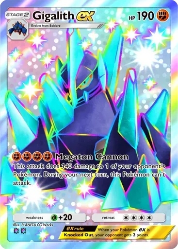 Gigalith ex card art (Ruler of the Skies)