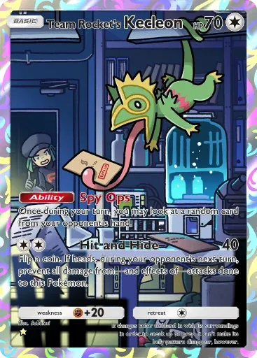 Team Rocket's Kecleon card art (Team Rocket's Ambition)