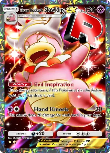 Team Rocket's Slowking ex card art (Team Rocket's Ambition)