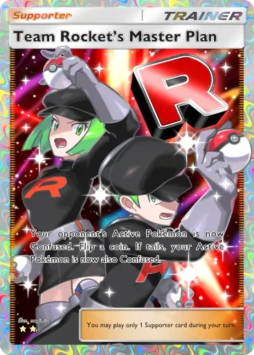 Team Rocket's Master Plan card art (Team Rocket's Ambition)