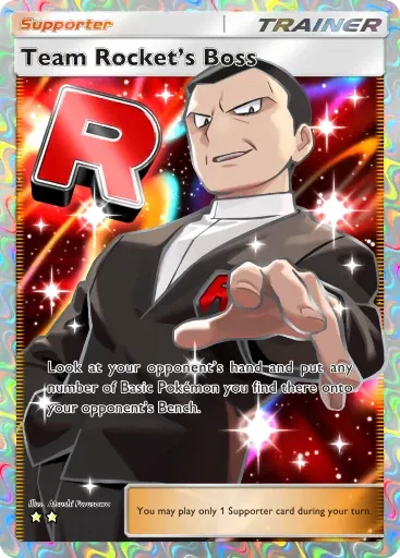 Team Rocket's Boss card art (Team Rocket's Ambition)