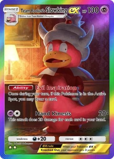 Team Rocket's Slowking ex card art (Team Rocket's Ambition)