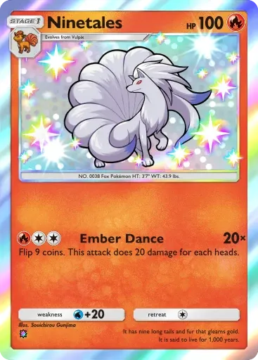Ninetales card art (Team Rocket's Ambition)