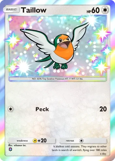 Taillow card art (Team Rocket's Ambition)