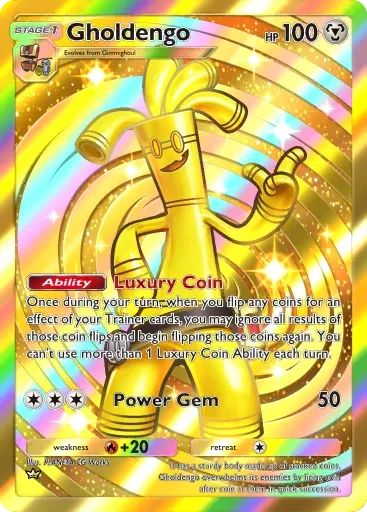 Gholdengo card art (Team Rocket's Ambition)