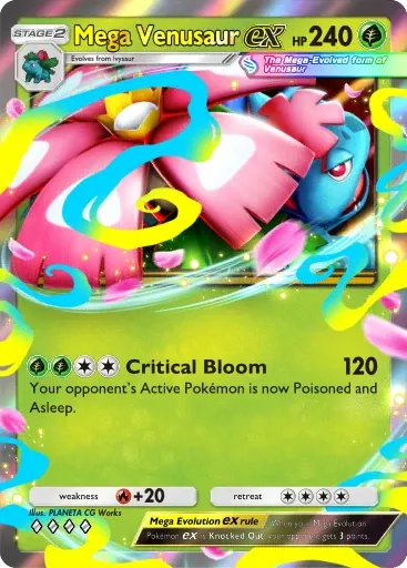 Mega Venusaur ex card art (Deluxe Pack: Mega)
