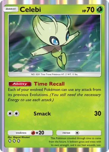 Celebi card art (Deluxe Pack: Mega)