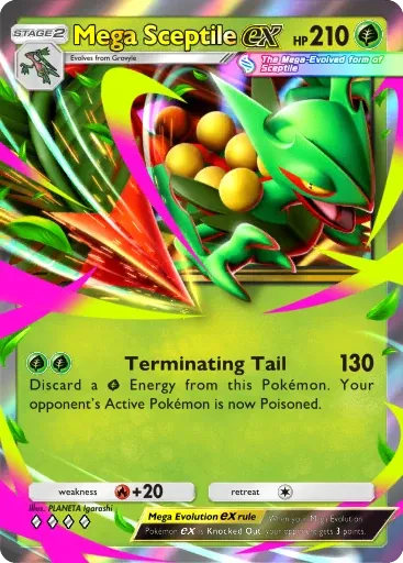 Mega Sceptile ex card art (Deluxe Pack: Mega)