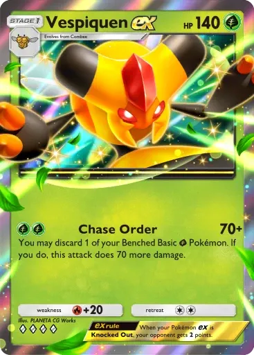 Vespiquen ex card art (Deluxe Pack: Mega)