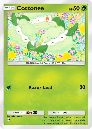 Cottonee card art (Deluxe Pack: Mega)