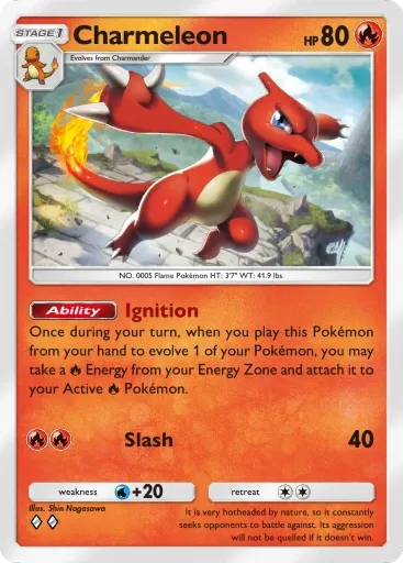 Charmeleon card art (Deluxe Pack: Mega)