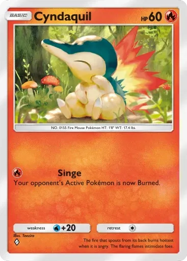 Cyndaquil card art (Deluxe Pack: Mega)