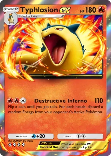 Typhlosion ex card art (Deluxe Pack: Mega)