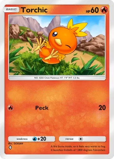 Torchic card art (Deluxe Pack: Mega)